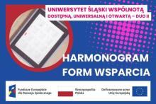 Harmonogram form wsparcia - MARZEC-KWIECIEŃ 2026 #FunduszeUE #FunduszeEuropejskie
